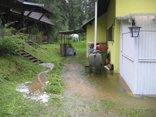 Starke Regenfälle in Wundschuh
